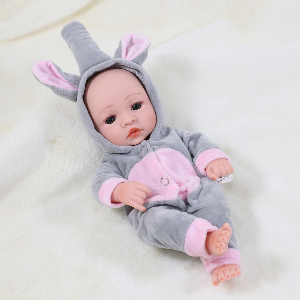 Simulación bebé renacido muñeca 30cm vinilo muñeca suave pegamento bebé dormir calmante niños jugar casa juguete