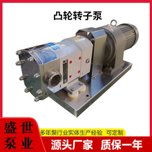 转子泵输送杂果带颗粒食品304双转子高粘度泵自吸变频不锈钢食品