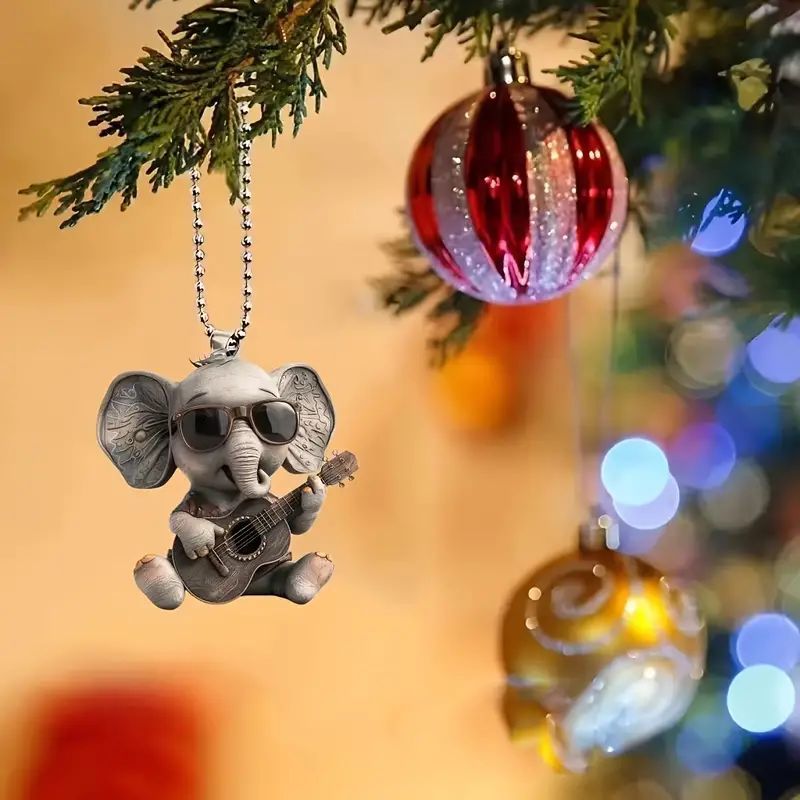 2D nuevo estilo cool elefante regalo de vacaciones colgante plano transfronterizo automóvil espejo retrovisor decoración colgante para el hogar
