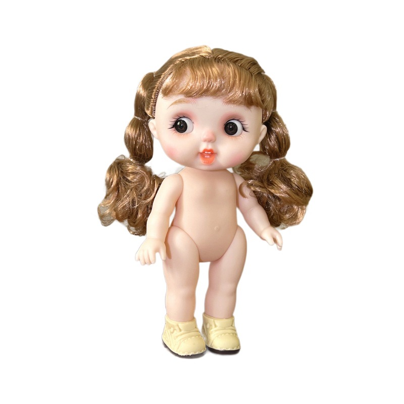 28CM 뚱뚱한 인형 귀여운 귀여운 표현 인형 몸 벗은 인형 비닐 몸 소녀 가족 생일 선물