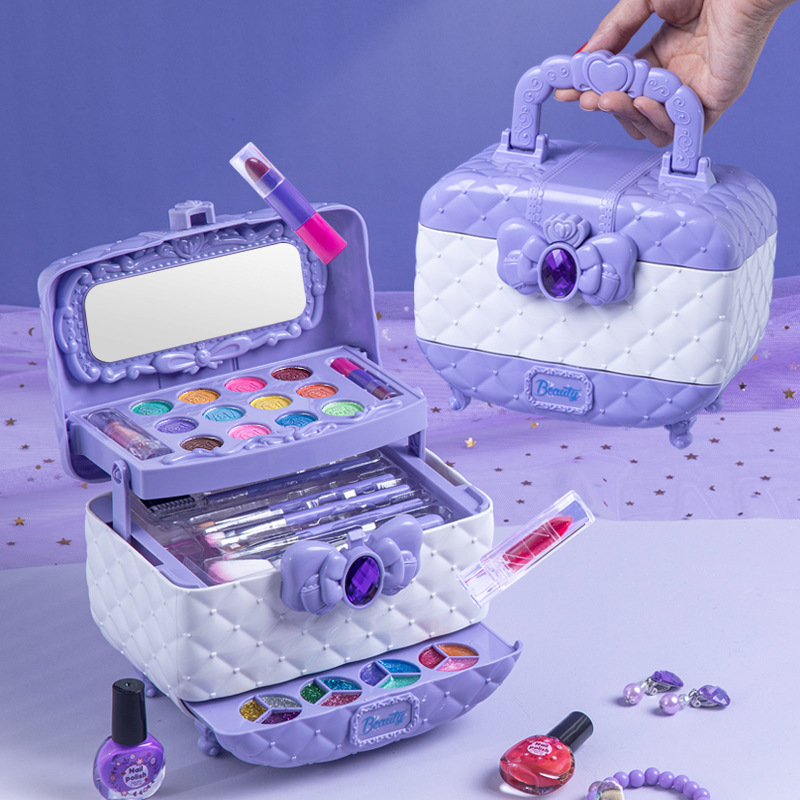Factory children girl princess makeup box make-up box suit set box eye shadow full set wholesale gift box toy cross border