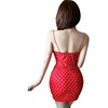 Sexy polka dot mesh camisole bottom wrap buttocks dress