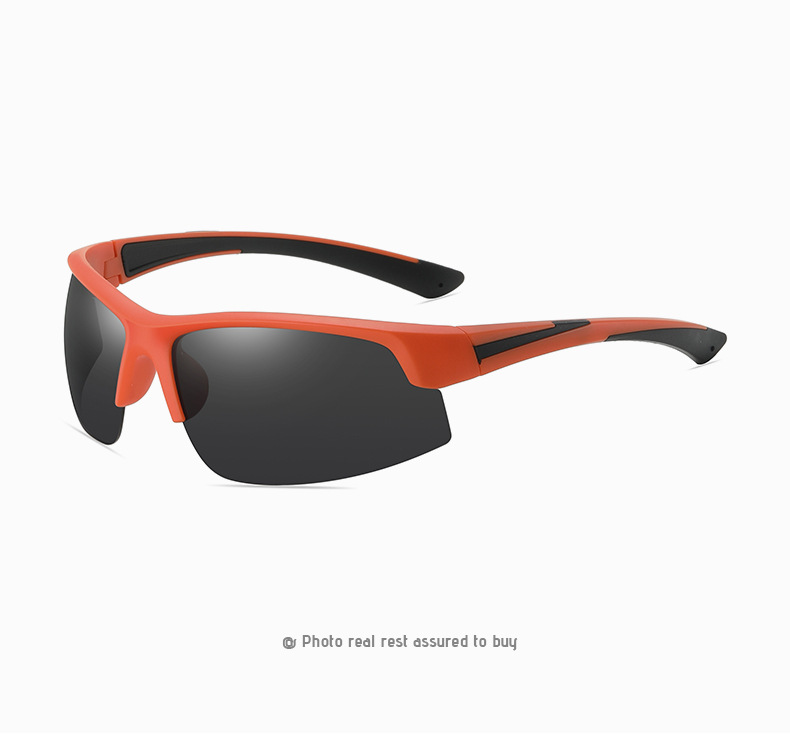 Retro Solid Color Tac Square Half Frame Sports Sunglasses display picture 3