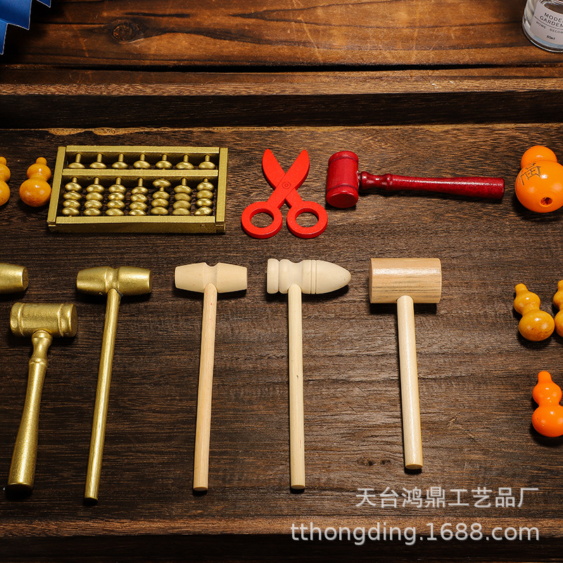 木锤实木儿童敲打积木木榔头小子玩具木头锤子厨房榔头玩具小木槌