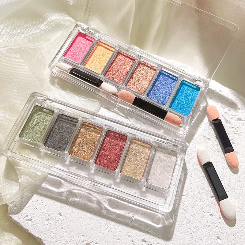 Manicure sólido aurora polvo de sombra de ojos polvo de seis colores espejo mágico polvo de hadas polvo de dopamina sólido polvo de flash polvo de barro