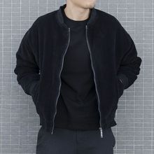 冬季外套日系复古男士黑色灯芯绒棉衣短款夹克韩版帅气棒球服棉服