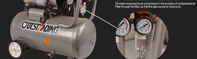 Air Compressor, Small Air Pump, Air Compressor for Woodworking, Paint Spray Pump, Silent Oil-Free Air Compressor