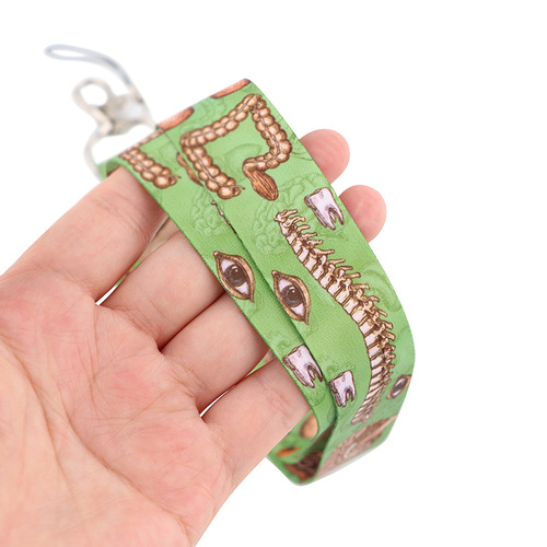 Human body system structure cartoon mobile phone rope ID card tag U disk hanging neck key chain lanyard medical student accessories