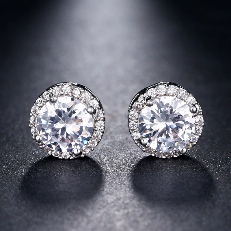 Трансграничная прямая трансляция, оптовая имитация, серьги Mosan Diamond Bao Trina Bao Bao, модные круглые серьги для девочек, изысканные серьги