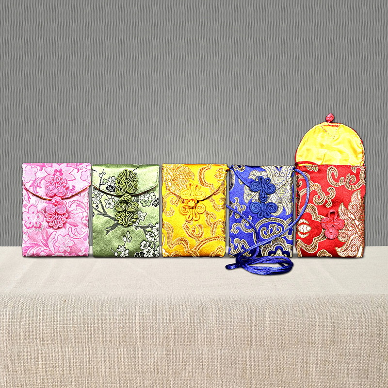 7*10红色小福袋布袋平安护身符许愿祈福香囊古风挂绳挂脖香包符袋