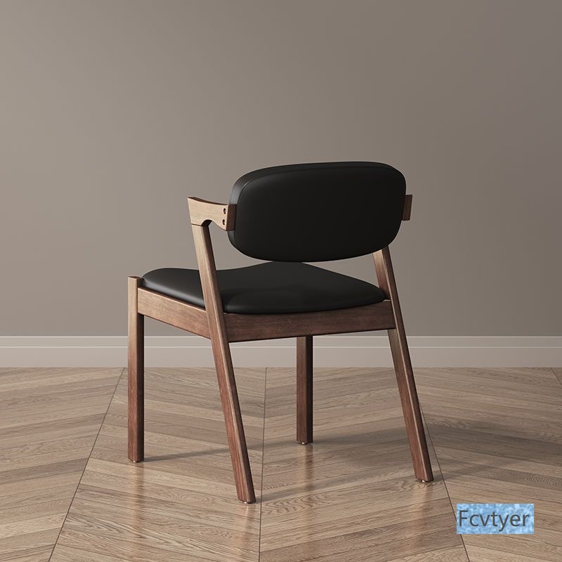 Modern Soft Upholstered Nordic Light Luxury Chair with Backrest for Home Use, Dream Sail Dining Chair, Leisure Solid Wood Chair for Coffee Shops and Hot Pot Restaurants