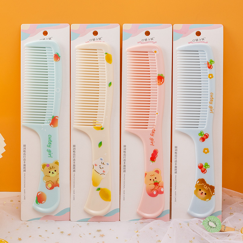 可爱卡通小梳子女士长发防静电家用便携细齿密头尖尾美发梳子|ms