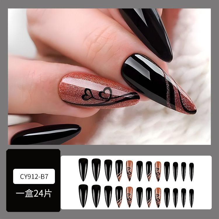 Estilo caliente europeo y americano, uñas largas, uñas postizas de sentido de alta calidad, uñas de ballet trapezoidal largas, piezas de uñas al por mayor