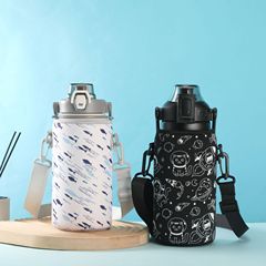 汎用大型水筒カップセット大容量プラスチックカップ斜めショルダーカップセット1300/1700ミリリットル保温カップセット