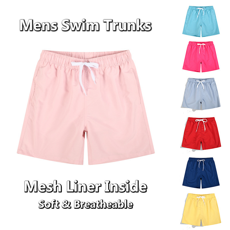 Men's Beach Pants New Solid Color Loose Running Four-point Boxer Swim Pants Hot Spring Shorts Men's Casual Shorts Men's Beach Pants New Solid Color Loose Running Four-point Boxer Swim Pants Hot Spring Shorts Men's Casual Shorts