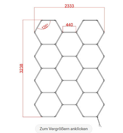 车库灯六边形蜂窝灯110v洗车店贴膜吊顶汽车美容工位灯中山灯具|undefined