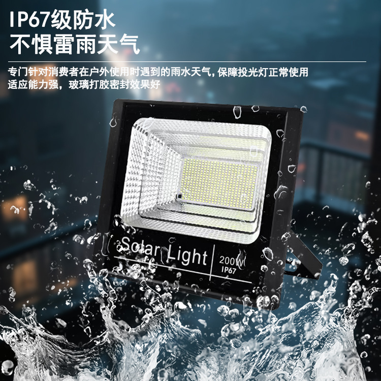 跨境太阳能人体感应投光灯户外防水庭院灯led雷达感应路灯聚宝盆|undefined