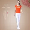 Orange trousers, with short sleeve