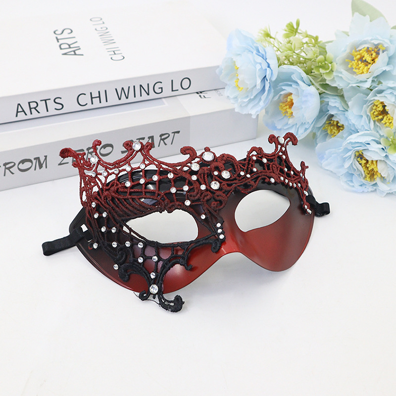 Venecia baile de máscaras de diamantes de un solo ojo máscara de cabeza plana mitad cara princesa sexy espectáculo de fiesta máscara de ojos