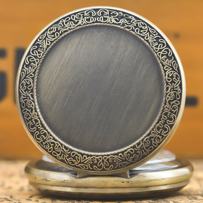 外贸 创意贴图复古三色怀表时装饰品配件DIY表头可贴照片男女纪念