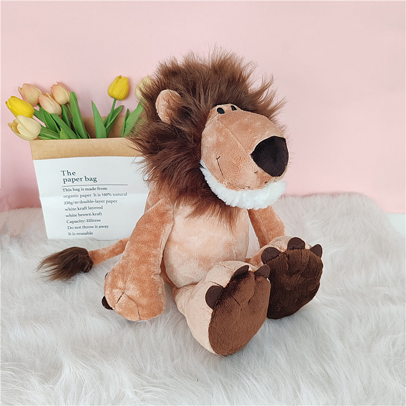 Grandes animales del bosque juguetes de peluche león elefante ciervo mono tigre muñeca de regalo fábrica al por mayor