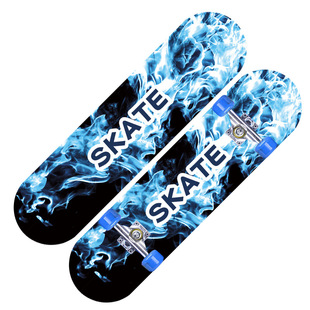 Children's Maple Teenager Four-wheel skateboard Men's and Women's Double-sided Cartoon Double Rocker 2808 Flat skateboard