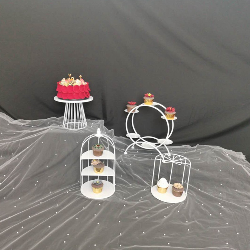 Tabla de postre europea decoración estante de exhibición bandeja de pastel estante de postre estante de té de la tarde estante de bocadillos de boda