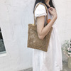 2021 New Korea ins Red grass weave Sweet Like a breath of fresh air Picnic Pastoral wind Hollow The single shoulder bag