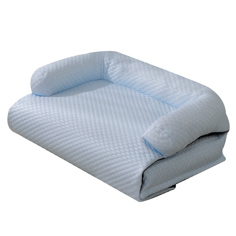Gran nido para gatos, sofá para gatos fresco en verano, cojín para gatos de seda helada, cojín para perros desmontable, cama para perros, cama para gatos, suministros para mascotas