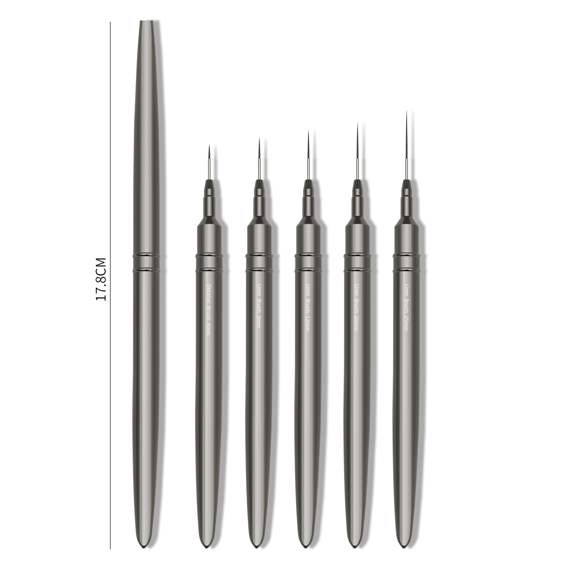 Explosiva transfronteriza 5 paquetes de pistola aguja negra pluma de dibujo de uñas varilla de metal pintura de uñas pluma de dibujo pluma de gancho