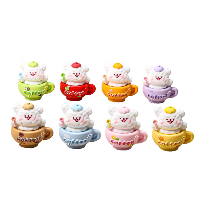 小白狗果味咖啡杯 diy树脂手工饰品配件对对碰游戏厅游艺厅奖品|undefined