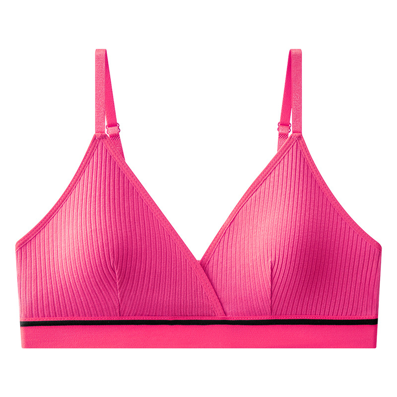 Transfronterizos de viento hilo algodón ropa interior deportiva suave piel de mujer bra interior de verano delgado bra de mujer
