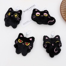 新款黑猫玩偶毛绒公仔挂件猫咪包包挂饰闺蜜礼物情侣暗黑风挂件