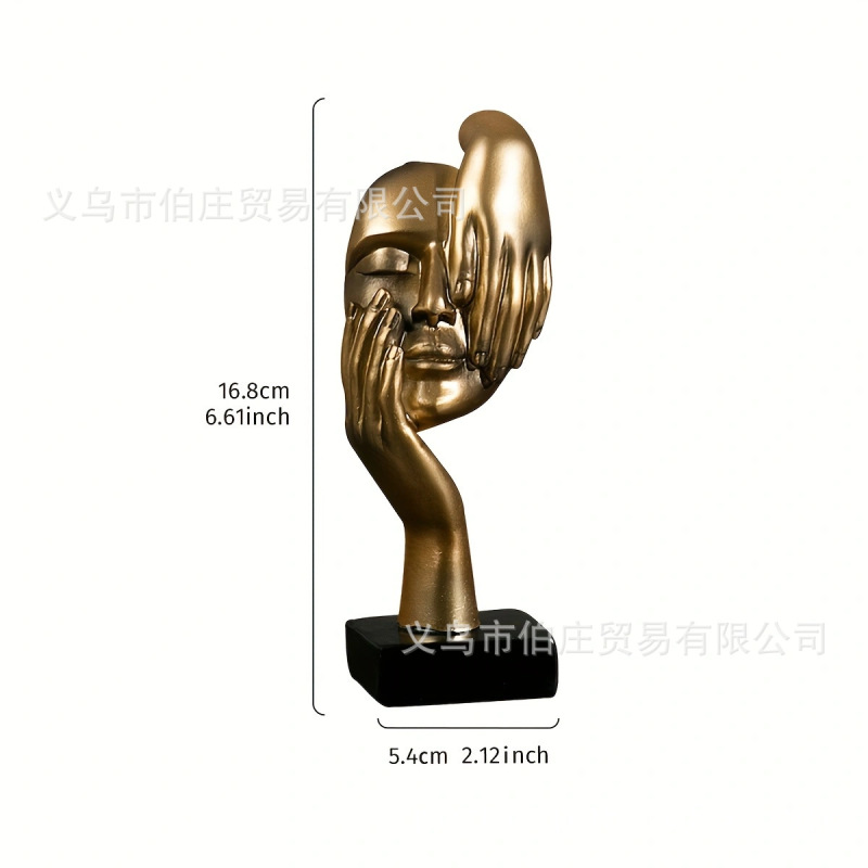 1PC、6.1*5.2/ 6.6*6.2inch 樹脂抽象思想家フィギュア彫刻北欧スタイルの家庭用家具|undefined