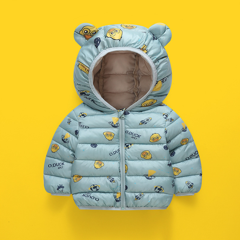 Comercio exterior transfronterizo 823 ropa de algodón infantil ropa de algodón impresa para niños niñas niñas chaquetas de algodón encapuchadas abrigos de otoño y invierno para niños image 2