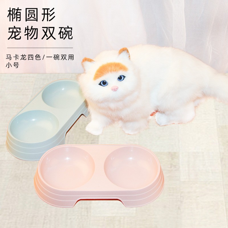 Fábrica al por mayor tazón para mascotas gato perro tazón de comida fácil limpieza antidetonante plástico engrosado perro tazón mascota gato tazón