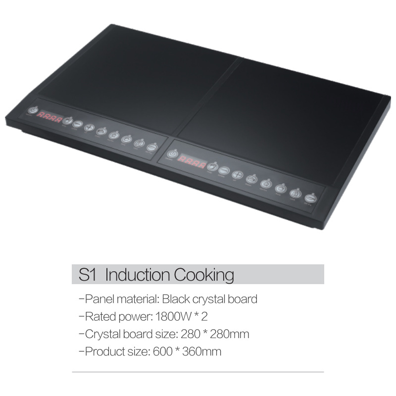 Ceramic Induction Cooker Double Burner Built-in Electric Stove_voghion.com