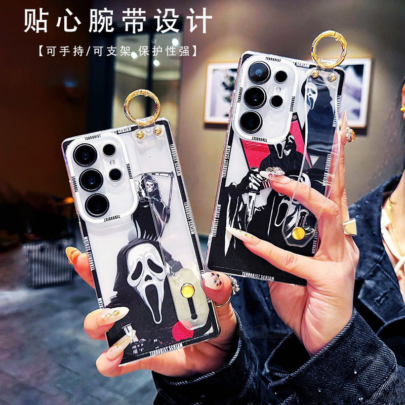 Suitable for Samsung A72 Trendy Brand Grimace Wristband Phone Case A73 Creative Design with Stand A71 Anti-Drop 5g New Model Suitable for Samsung A72 Trendy Brand Grimace Wristband Phone Case A73 Creative Design with Stand A71 Anti-Drop 5g New Model