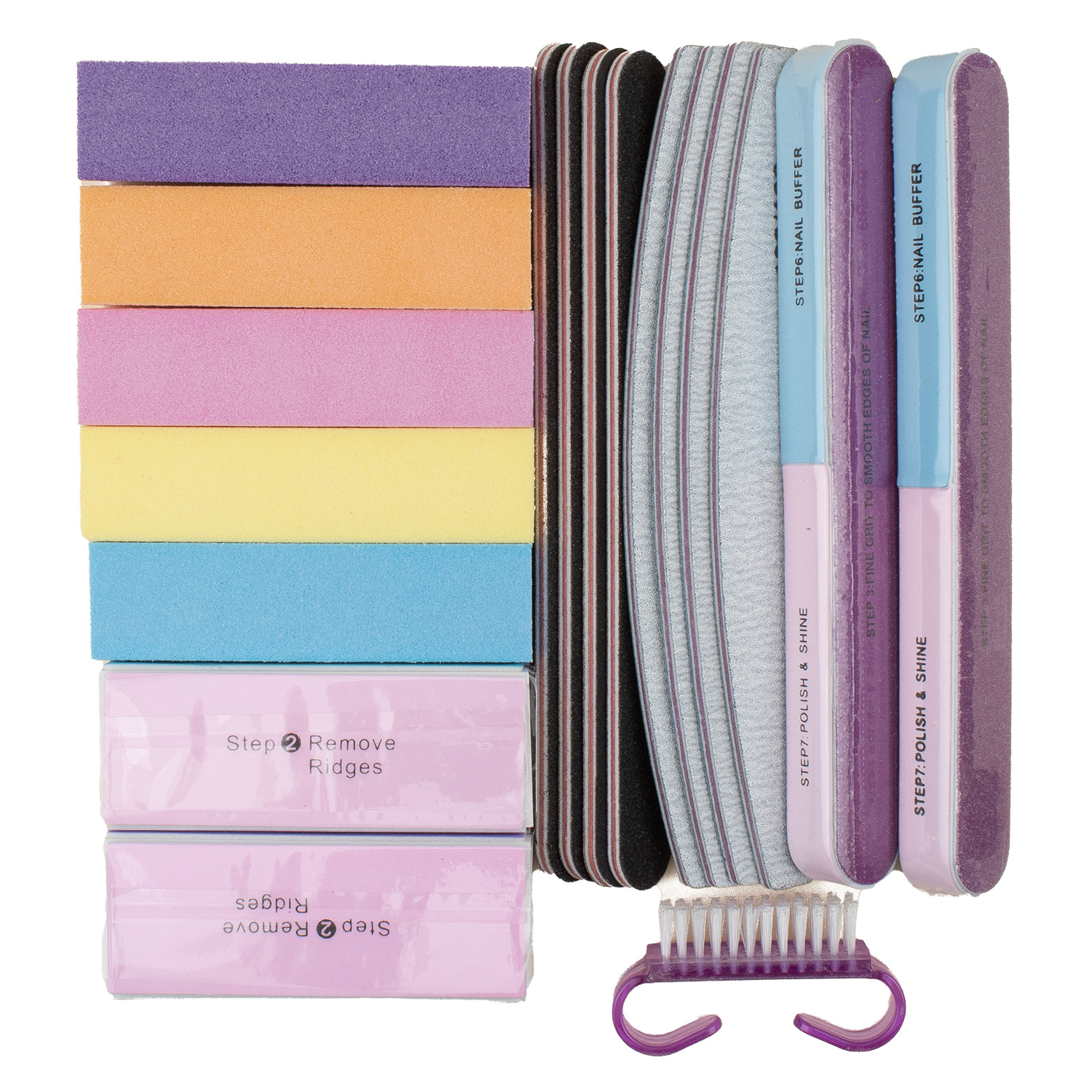 Juego de manicura de 18 piezas transfronterizas exclusivo para la entrega de una sola pieza pulido y reparación de traje completo ventas directas de fábrica