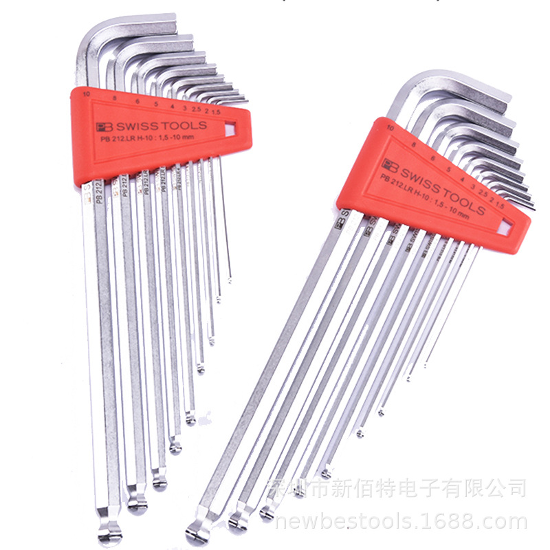 SWISS加长球头内六角扳手PB212LH-10L-wrenches六角匙HEXKEY