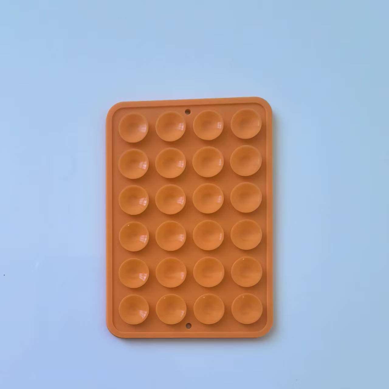 Funda de silicona antideslizante con ventosas para teléfono, 24 piezas en stock, soporte portátil móvil para teléfono, cuadrado, de silicona de una sola cara.