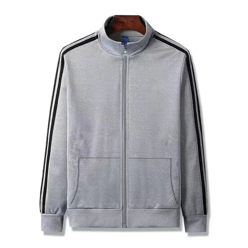 Демисезонная спортивная куртка slim fit на молнии, тонкий трикотаж для путешествий (много цветов, S–XXXXXL)