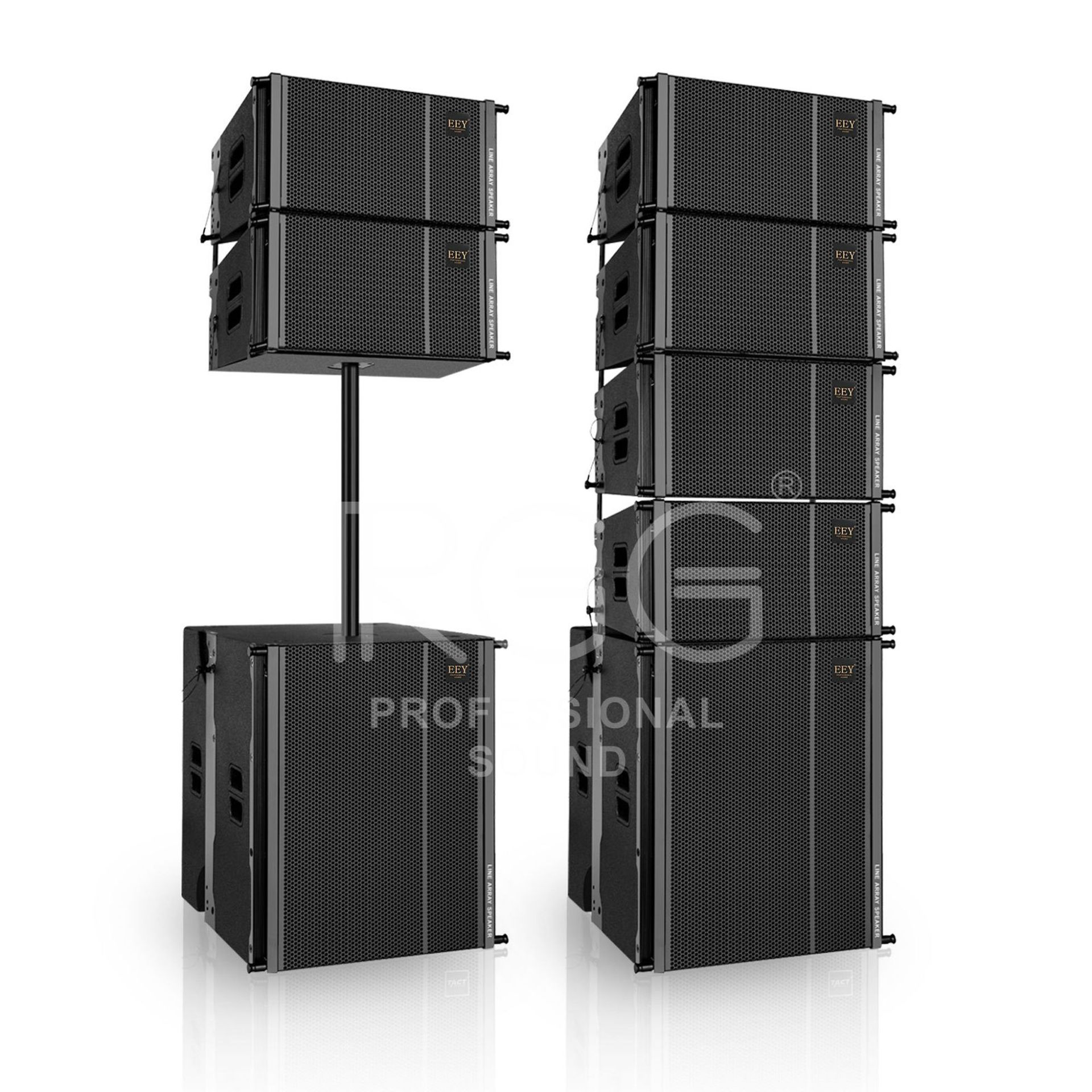 Altavoces line array de alto rendimiento a prueba de agua, equipo de audio para escenarios al aire libre, conjunto completo de audio profesional de gran escala, alta potencia y calidad audiófila.