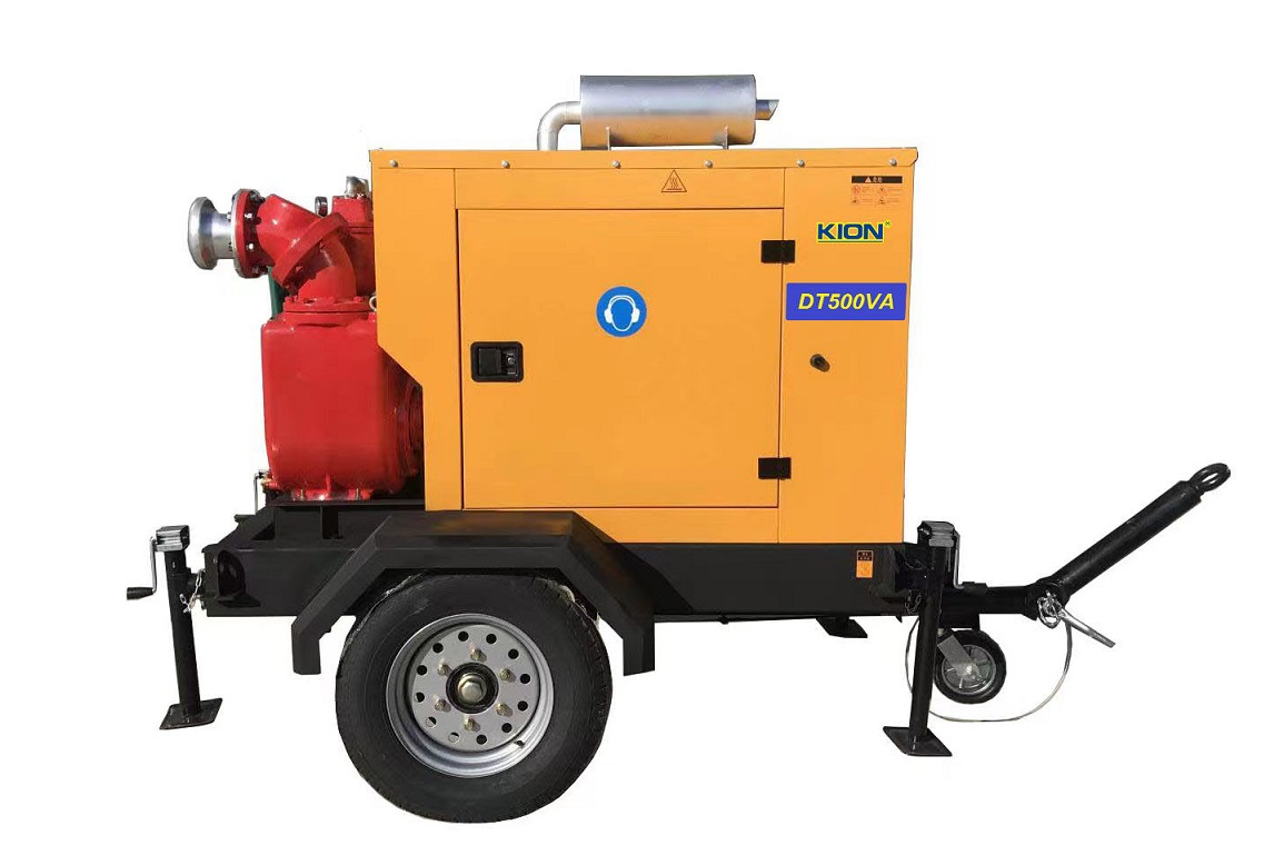 500立方排涝泵 DT500VA 牵引式排涝泵车 6寸拖车泵 真空辅助抽水