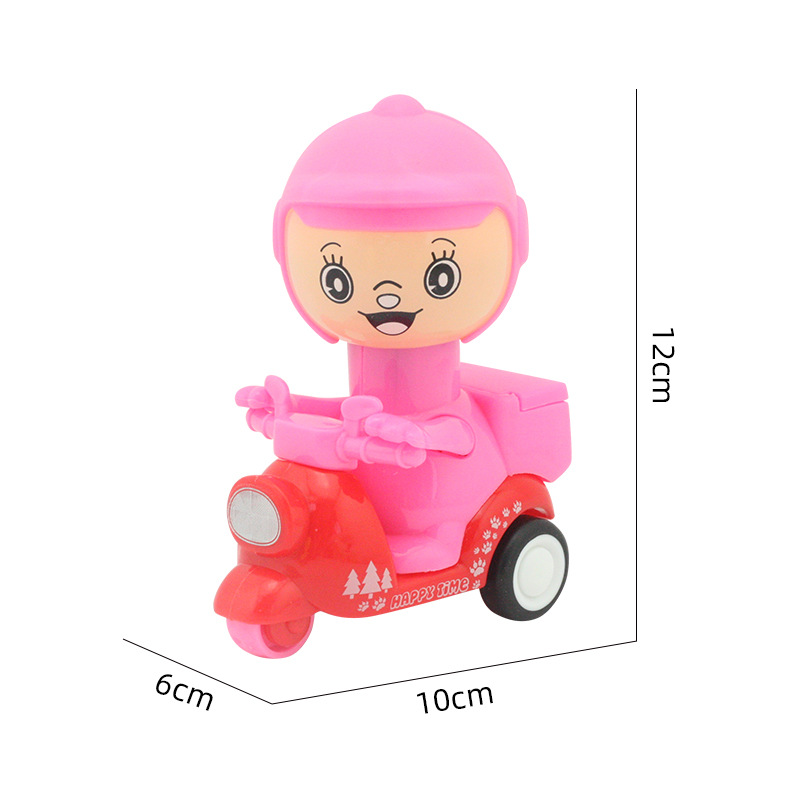 Presione el pequeño pato amarillo Tire hacia atrás coche motocicleta inercia coche de juguete para niños dibujos animados Niños y niñas lindo pato coche de juguete al por mayor