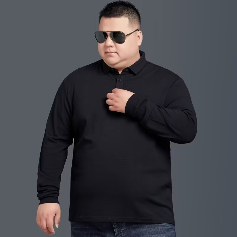 High-End Long-Sleeved T-Shirt for Men in Spring and Autum Korean Style Trendyy High-End Polo Shirt with Lapel Handsome Bottoming Shirt Autum Clothing