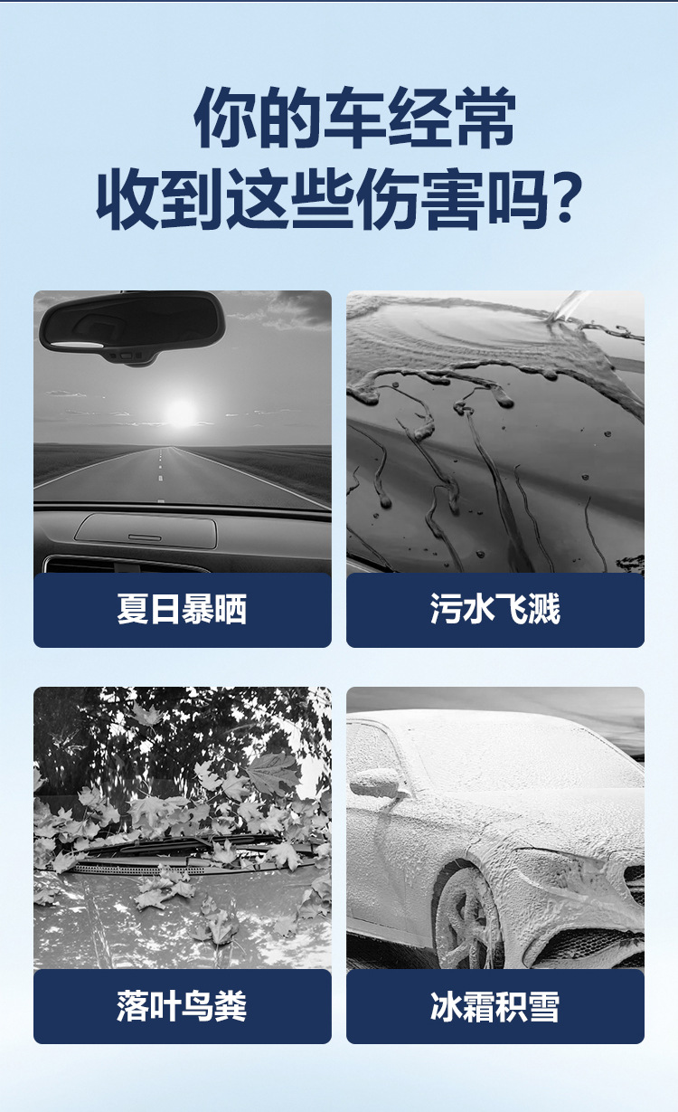 Car Snow Cover, Front Windshield, Anti-Frost, Snow and Anti-Freeze Cover, Universal Window Cover, Thickeneded Half Car Cover, Heat Insulation
