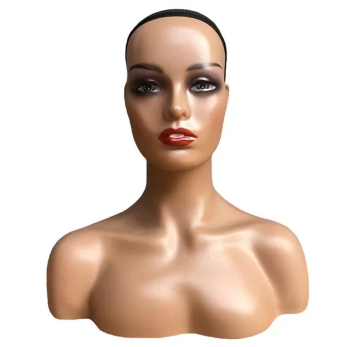 Maniquí Cabeza Femenina para Pelucas y Sombreros de Plástico para Exhibición y Fotografía