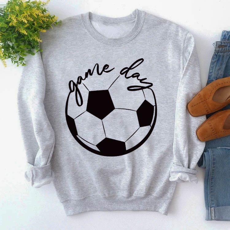 Amazon suéter simple cuello redondo en stock europeo y americano Top manga larga día juego impreso Loose comercio exterior