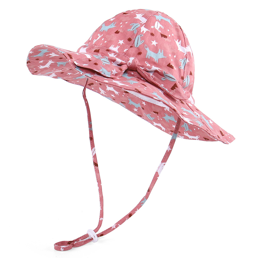 Bowknot Design Fashion Style Children Unisex Fashion Flower Bowknot Bucket Hat
